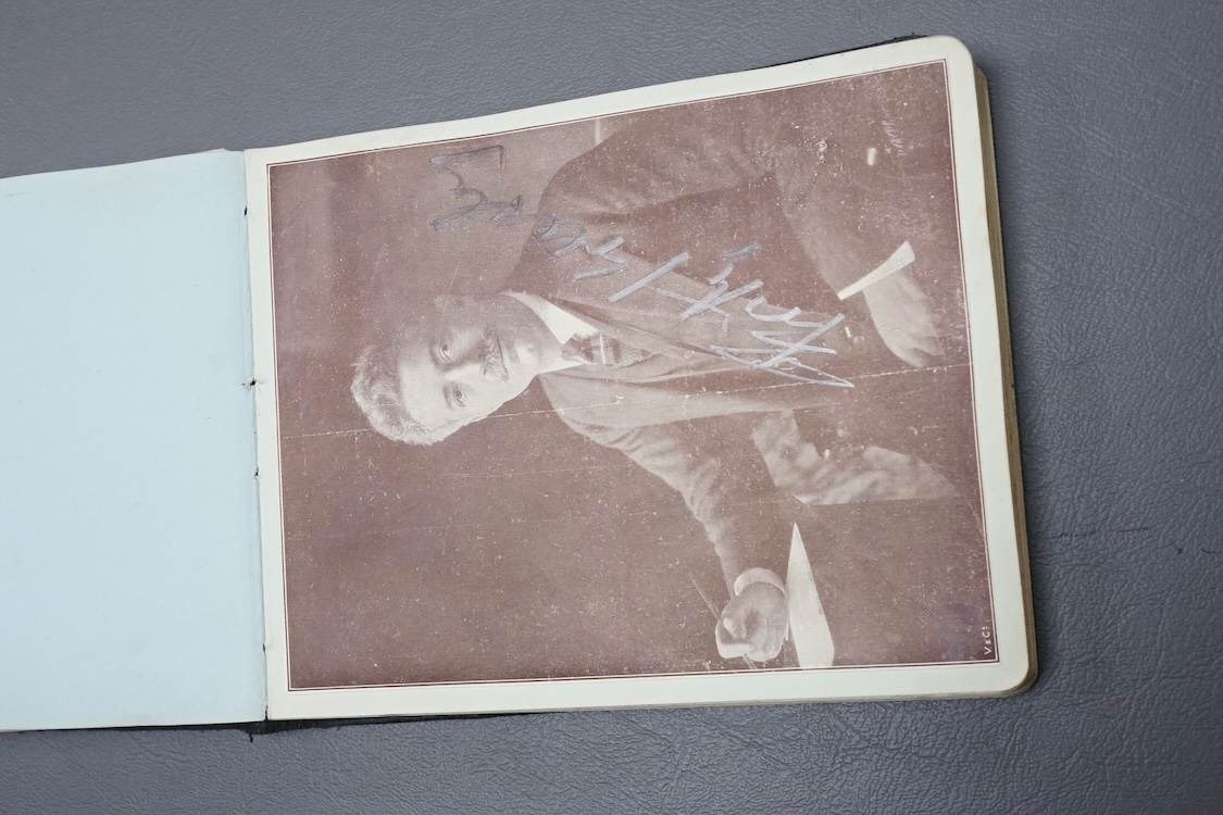 A mid 1920s autograph album containing signatures from the world of classical music, collected by Joan Wynn Reeves, daughter of the violinist and conductor Herbert Wynn Reeves, including a hand written letter from Sir Ed